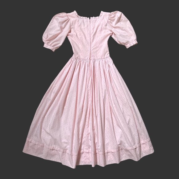 Vintage Cottagecore Puff Sleeve Dress Victorian Maxi Princess Preppy Ruffle. - Picture 7 of 14